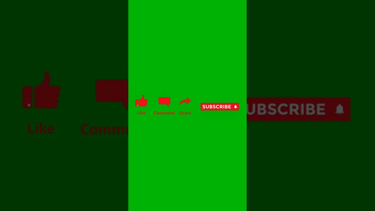 YouTube Like Comment Share Subscribe Animation Green Screen (Free Download)
