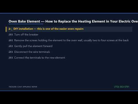 Oven Bake Element — How to Replace the Heating Element in Your Electric Oven