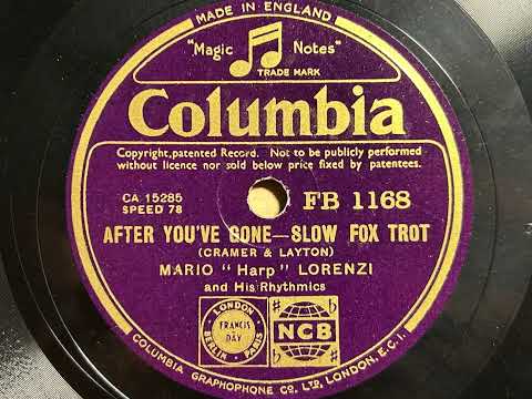 After You've Gone - Mario "Harp" Lorenzi And His Rhythmics - Columbia FB 1168