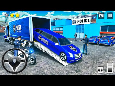 US Police Limo Car Transporter Simulator 2022 - Android Gameplay