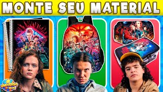 Monte seu Material Escolar de STRANGER THINGS ✏️ 50 Itens da Eleven, Dustin, Mike, Will, Lucas, Max