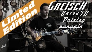 Video thumbnail for Gretsch G6134TG Limited Edition Black Paisley Penguin Review | Mooloolaba Music by Mooloolaba Music