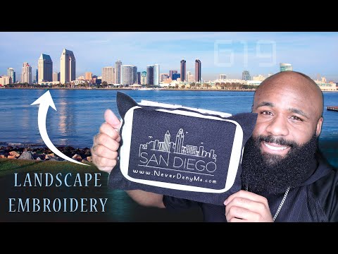 Landscape Embroidery 🧵 | Embroidering The San Diego Skyline 🌇 | Legacy Design Club ❗