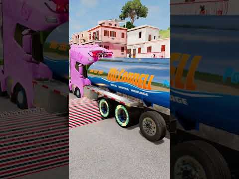 Trucks and Cars vs Speed Bumps #333 | BeamNG.drive