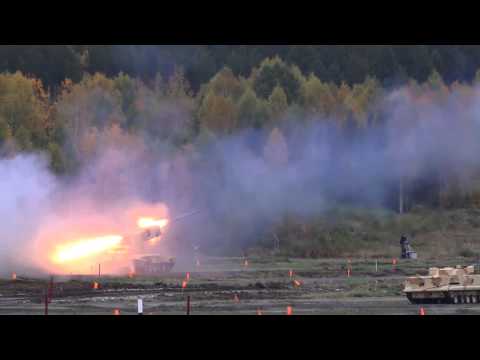 Russia Arms Expo 2015 TOC-1A Buratino fire