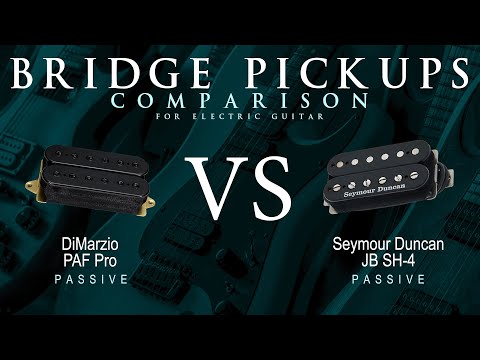 DiMarzio PAF PRO vs Seymour Duncan JB SH-4 - Passive Bridge Guitar Pickup Comparison Tone Demo
