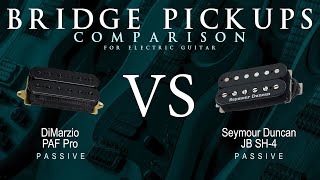 Video thumbnail for DiMarzio PAF PRO vs Seymour Duncan JB SH-4 - Passive Bridge Guitar Pickup Comparison Tone Demo by Mike Stamper