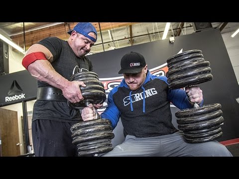 Stan Efferding's 215 lb Dumbbell Challenge Destroyed By Steve Gentili