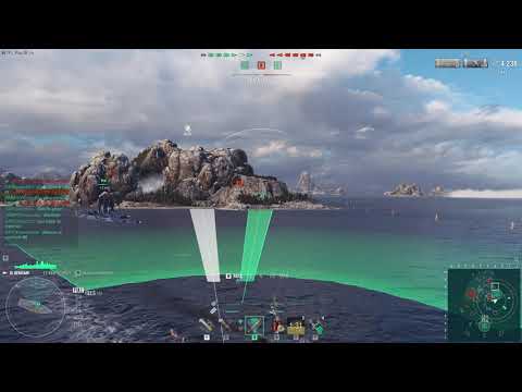World of Warships Destroyer vs radar ship