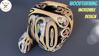 Woodturning  : An interesting design with bamboo and pencils