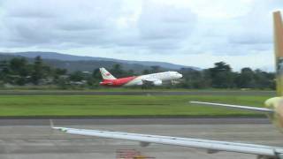 preview picture of video 'airphil 2P984 takes off from Francisco Bangoy International Airport'