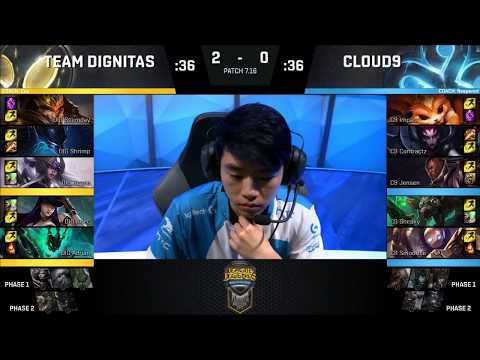 DIG vs C9 game 3 Highlights | NA LCS Quarterfinals Day 1 | Cloud9 vs. Team Dignitas