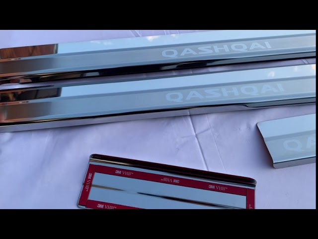 Nissan Qashqai 2007-2010 гг. Накладки на пороги Nataniko (4 шт., нержавейка) Video 1