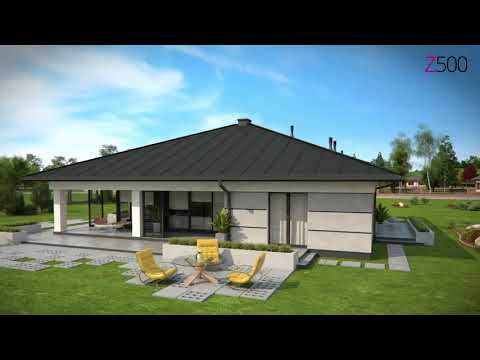 Z378 - Gotowy projekt domu parterowego we współczesnym stylu do 150 m2