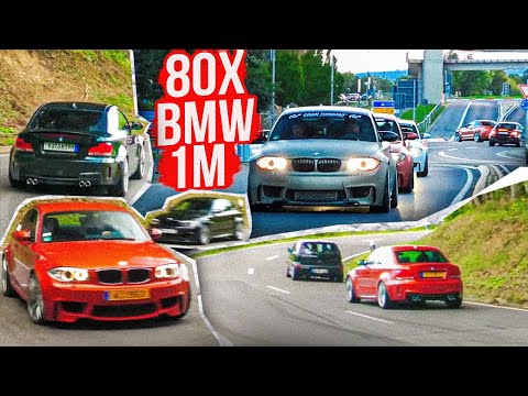 80x BMW 1M Coupé at the Nürburgring! Accelerations, Drift, Fly-By's!