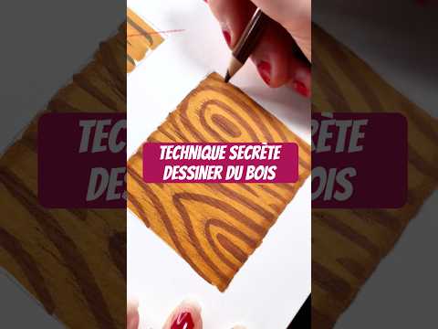 Technique SECRÈTE dessiner du BOIS 🪵 #dessin #apprendreledessin #artchallenge