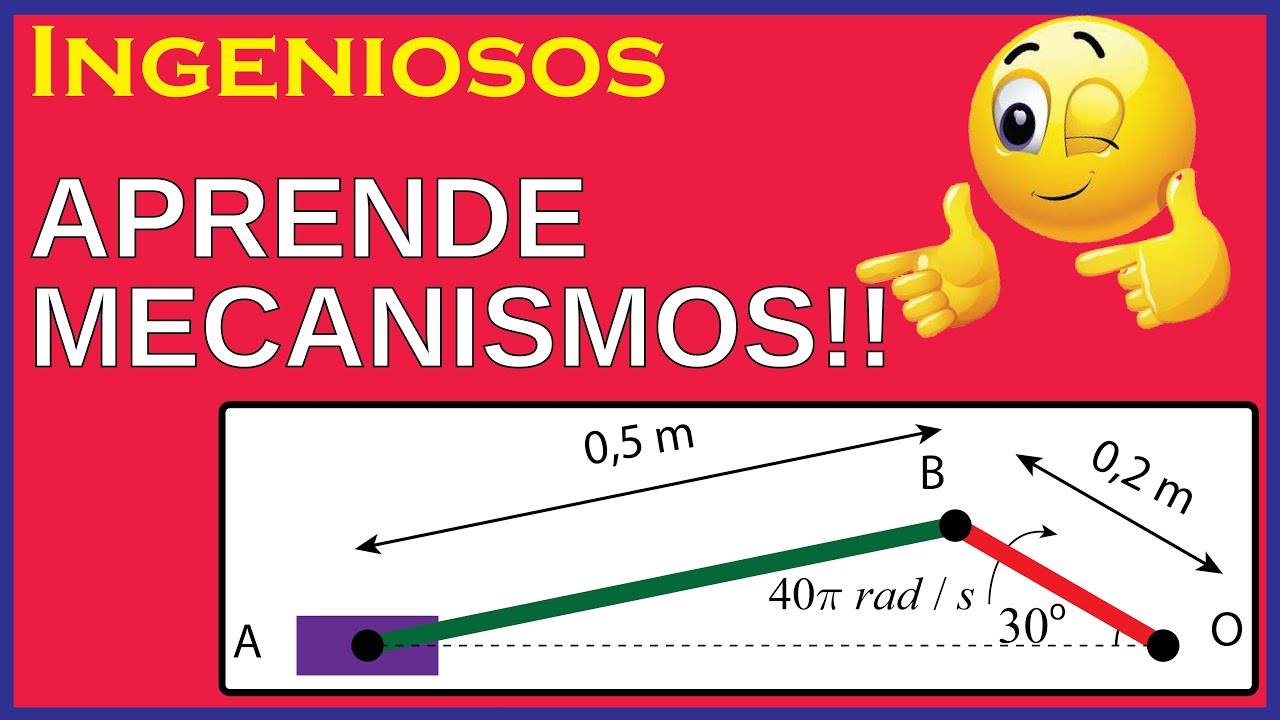 CINEMATICA de MECANISMOS⚖ BIELA MANIVELA😉 Analisis de mecanismos