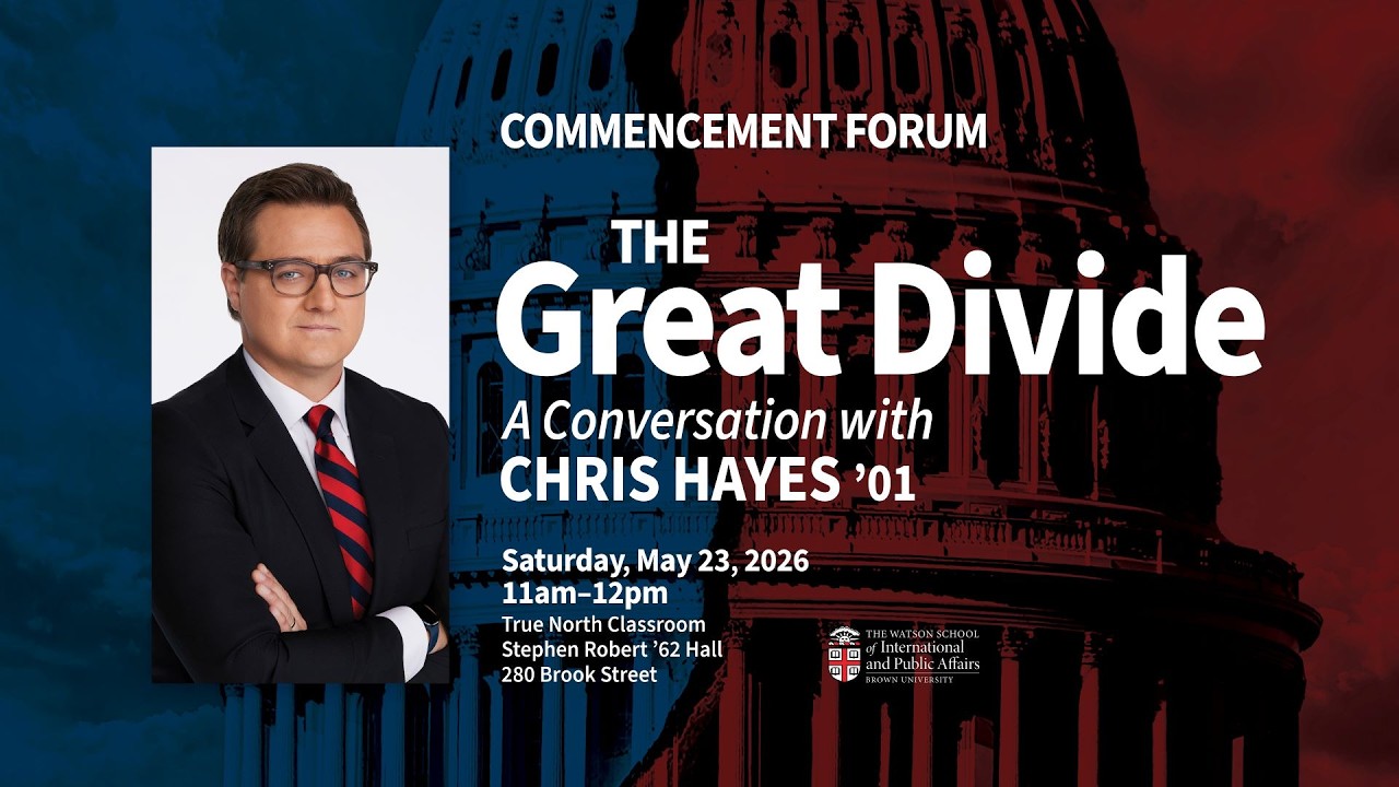 Commencement Forum — The Great Divide: A Conversation with Chris Hayes ’01