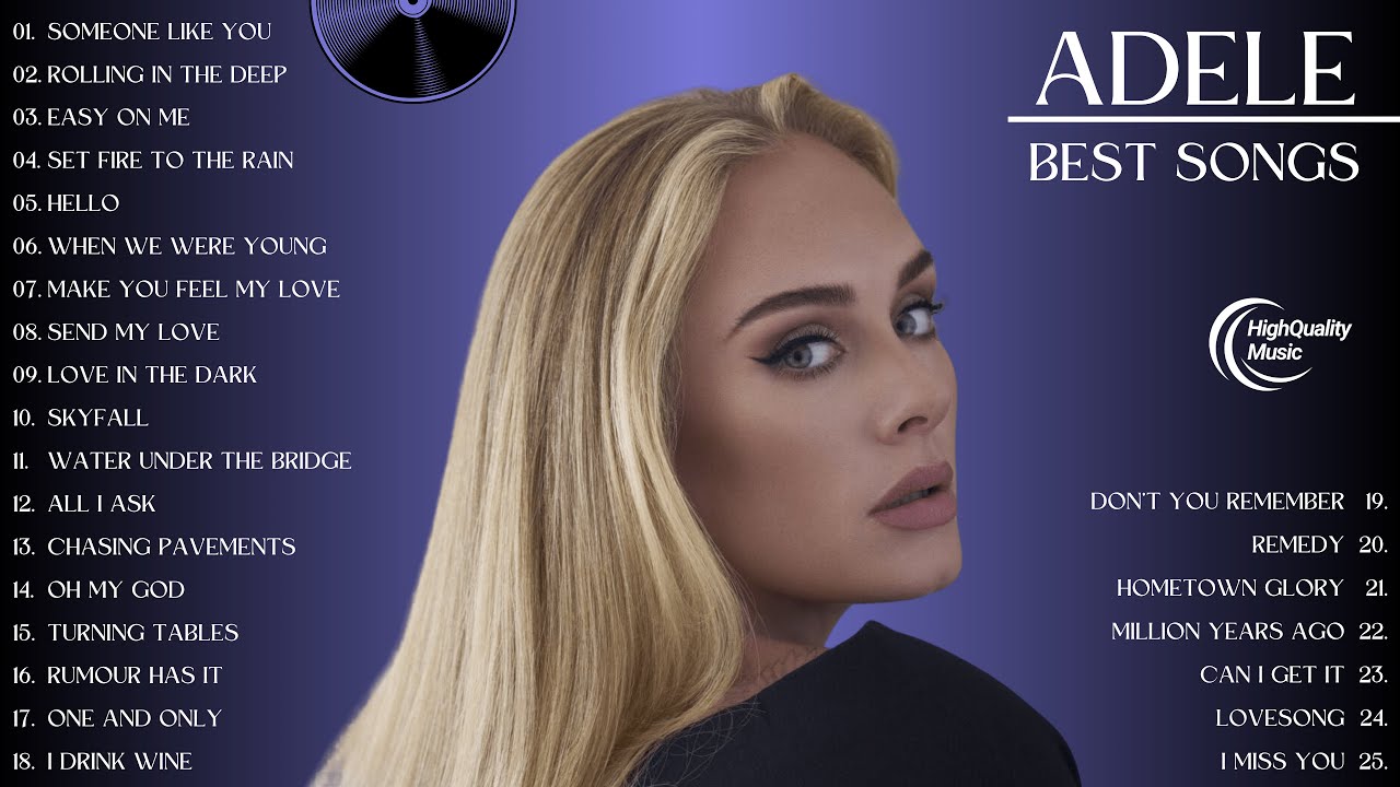Adele Playlist 2024 Best Songs ⭐️ ~ Greatest Hits Album 💥 ~ Adele Top 25 Songs 2024 ⭐️