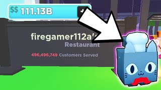 👨‍🍳🤑 INF MONEY GLITCH HOW TO GET CUSTOMERS In My Restaurant! And Huge Chef Cat In Pet Simulator X