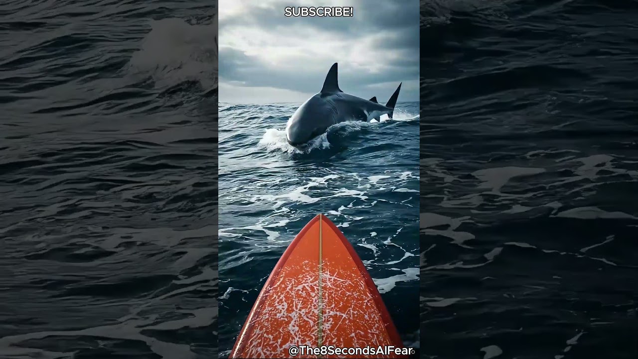 🦈 Giant Shark ATTACK POV | AI Generated 🌊