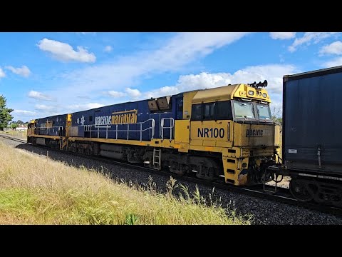 1PM5 PN "Linfox Express #1" (NR17, NR100), Perth to Melbourne, 1635, 23/10/24, Stawell VIC