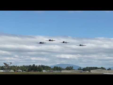 T-6 Texan 4 Ship Flyby
