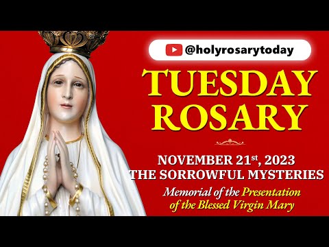 TUESDAY HOLY ROSARY ❤️ NOVEMBER 21, 2023 ❤️ THE SORROWFUL MYSTERIES OF THE ROSARY #holyrosarytoday