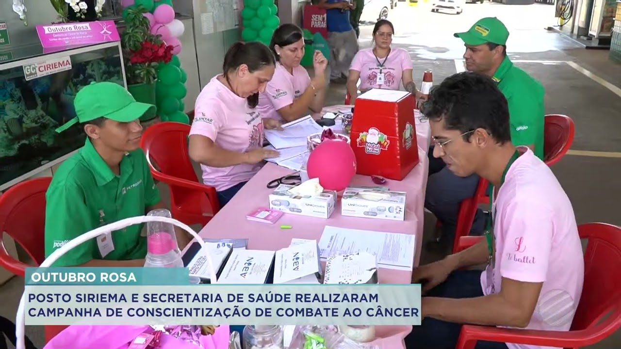 POSTO DE COMBUSTÍVEL E SECRETARIA DE SAÚDE REALIZARAM CAMPANHA DE COMBATE AO CÂNCER