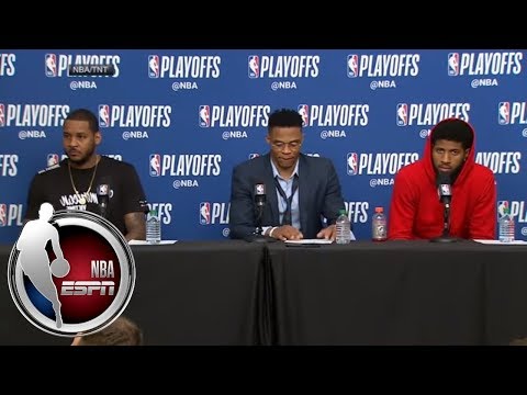 [FULL] Carmelo Anthony, Russell Westbrook and Paul George after Game 4 loss to Jazz | NBA on ESPN