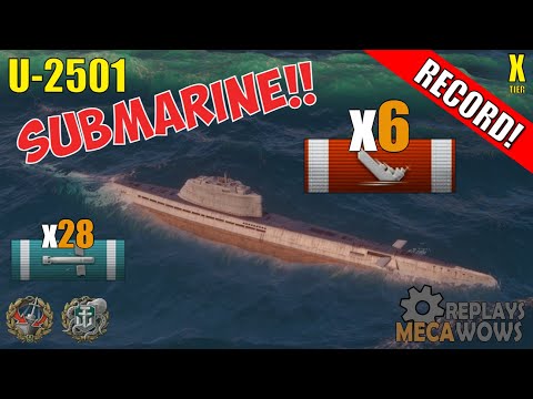 SUBMARINE U-2501 6 Kills & 146k Damage | World of Warships Gameplay