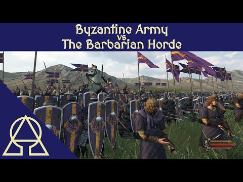 Byzantine Army vs The Barbarian Horde - Mount and Blade II Bannerlord