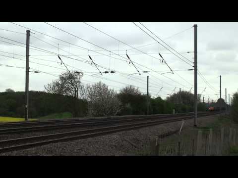 DRS 37038 & 37611 toil north past Ayres End - 6Z70