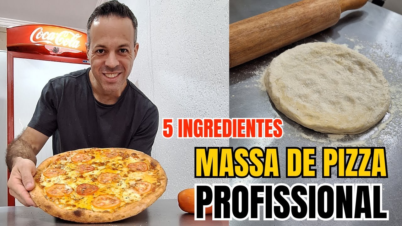 MASSA DE PIZZA PROFISSIONAL APENAS 5 INGREDIENTES a MELHOR e MAIS FÁCIL MASSA DE PIZZA DE PIZZARIA