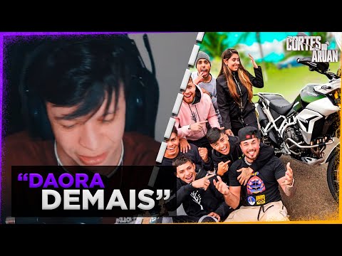 ARUAN REAGE A REAÇÃO DOS MEUS AMIGOS AO VER A MINHA MOTO NOVA (RENAN FIORINI) - Cortes do Aruan