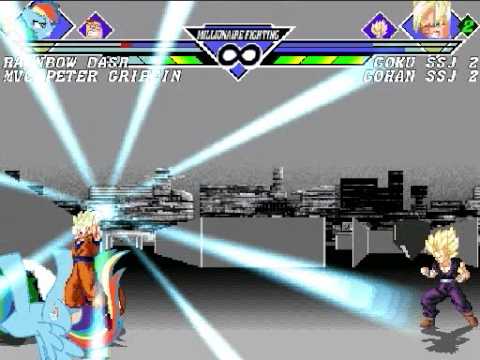Mugen - Rainbow Dash & Peter vs Goku & Gohan (Requested)