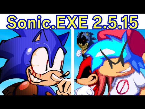 FNF SONIC.EXE V2.5.15 UPDATE + Lyrics Cutscene (Pendrive Azul, 666, FFFFFF, ..) FNF Horror Mod