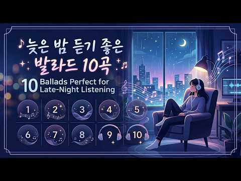 늦은 밤 듣기 좋은 발라드 10곡 (10 Ballads good to listen to late at night)