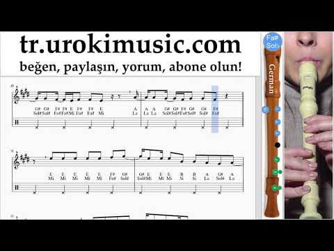 Blok flüt dersleri (G.) Luis Fonsi, Stefflon Don - Calypso Notalar Eğitim um-ih723