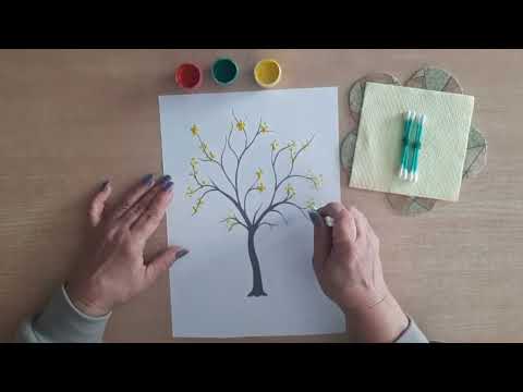 Малювання 'Осіннє дерево' Вихователь Бортнік І. М.