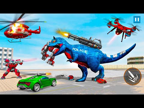 Police Truck Robot Game – Dino Robot Car Games 3d video | Robot 2021 gameplay | 3D robot gameplay