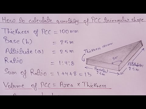 How to calculate quantity of PCC in triangular shape | PCC Calculation | triangular shape PCC |