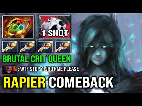 RAPIER is the Solution For COMEBACK | Triple Rapier 1 Shot Every Enemy Phantom Assassin Dota 2