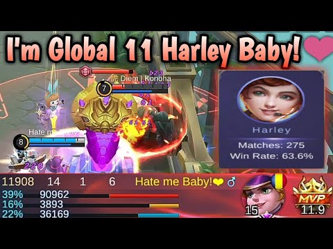 I'm Top 11 Global Harley Baby!❤️ Build & Emblem Set | Mobile Legends: Bang Bang