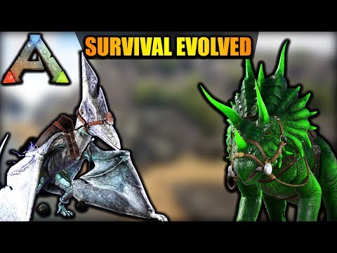 ARK: Survival Evolved - POISON TRIKE TAME & LIGHTNING PTERANODON (Ark Eternal Mod Gameplay)