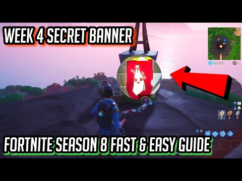 WEEK 4 SECRET BANNER LOCATION! | Fortnite Season 8 Secret Battle Star replaced