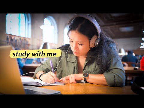 STUDY WITH ME at the Library (with music)
