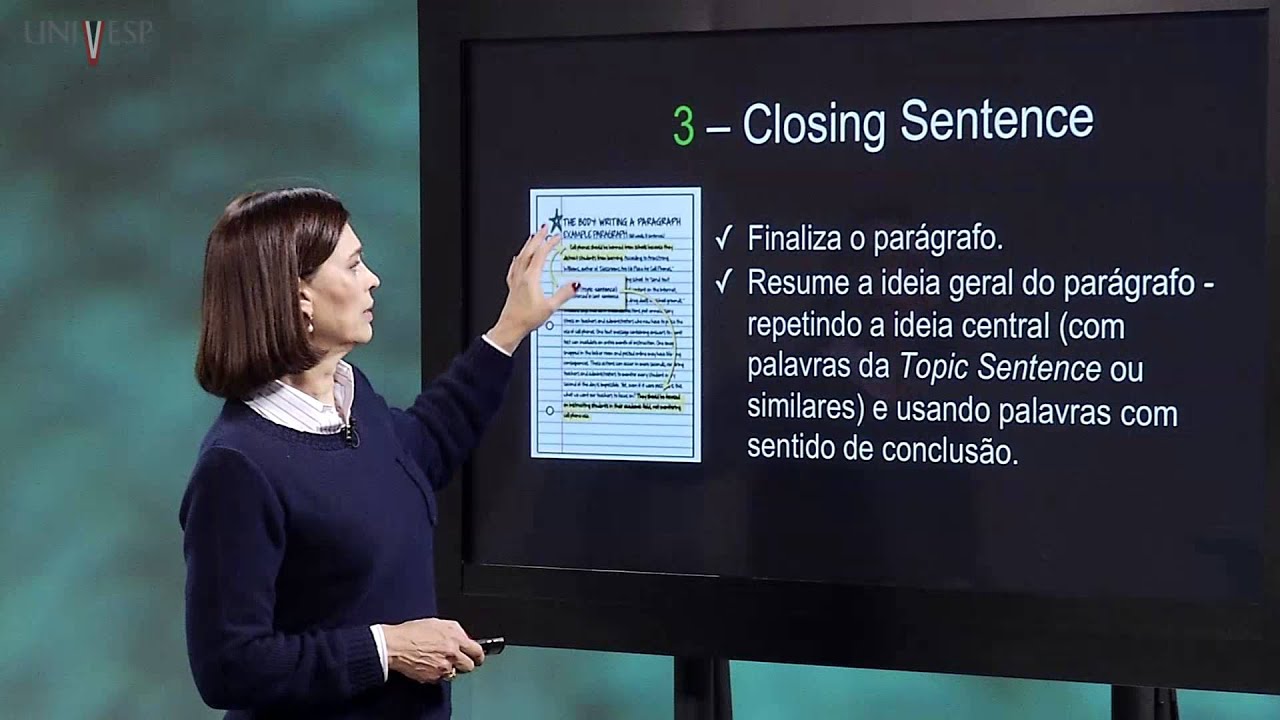 Inglês I - Aula 5 - Produção escrita: Parágrafo - Parte 1