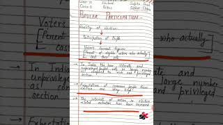 3.12 / Popular participation / Acceptance of Elections Outcome / Ch- 3 (Civics) / Class - 9th