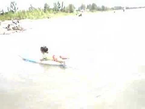 keana & Nailani cavero surfing